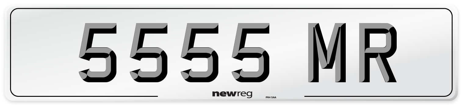 5555 MR Number Plate from New Reg